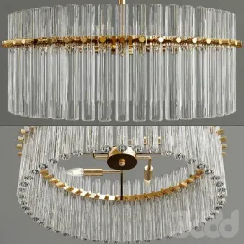 Casandra light Brushed Brass Pendant Crystal